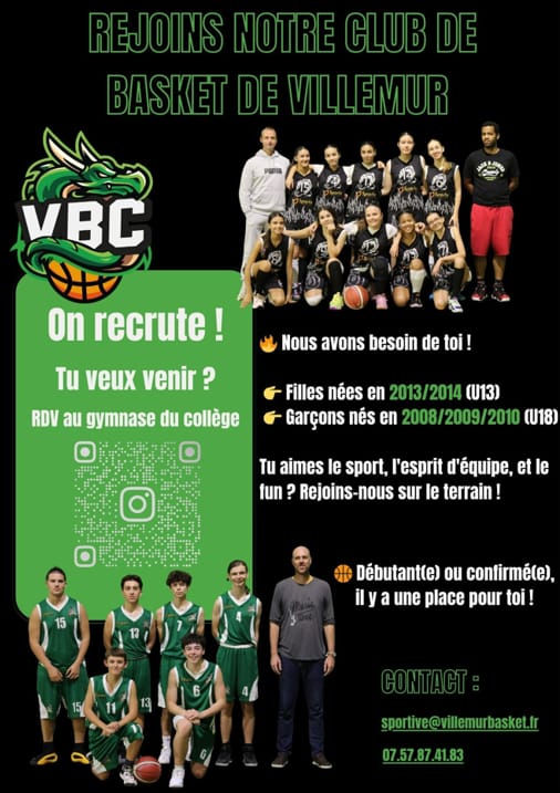 Le VBC recrute, rejoins-nous !